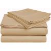 Superior 100% Premium Combed Cotton, Deep-Fitting Pocket Soft and Smooth 3 Piece Sheet and Pillowcase Cover Set, Twin XL – Light Blue(Tan)