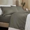 Superior 600 Thread Count Cotton Blend Bed Sheet Set, Includes 1 Fully Elastic Deep Pocket Fitted Sheet, 1 Flat Sheet, 2 Pillowcases, Sateen Weave, Queen, Sage(Grey)
