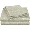 Superior 600 Thread Count Cotton Blend Bed Sheet Set, Includes 1 Fully Elastic Deep Pocket Fitted Sheet, 1 Flat Sheet, 2 Pillowcases, Sateen Weave, Queen, Sage(Sage)