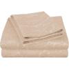Superior 600 Thread Count Cotton Blend Bed Sheet Set, Includes 1 Fully Elastic Deep Pocket Fitted Sheet, 1 Flat Sheet, 2 Pillowcases, Sateen Weave, Queen, Sage(Sand)