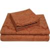 Superior 600 Thread Count Cotton Blend Bed Sheet Set, Includes 1 Fully Elastic Deep Pocket Fitted Sheet, 1 Flat Sheet, 2 Pillowcases, Sateen Weave, Queen, Sage(Pumpkin)