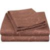 Superior 600 Thread Count Cotton Blend Bed Sheet Set, Includes 1 Fully Elastic Deep Pocket Fitted Sheet, 1 Flat Sheet, 2 Pillowcases, Sateen Weave, Queen, Sage(Chocolate)
