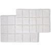 Superior Bath Rug Collection Modern Checkered Design with Spray Latex Backing for Bathroom, Shower Floor Mat, Quickly Dry Mats, Absorbent Washable Rugs Sets 2 Piece, 20″ x 30″, 24″ x 36″, White