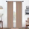 Superior Blackout Curtains, Room Darkening, Bedroom, Drapes, Kitchen, Living Room Window Accents, Sun Blocking, Thermal, 2 Pack, Solid Blackout Back Tab Curtains, Set of 2, 26″ x 84″, Smokey Ash