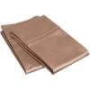 Superior Combed Cotton, 300 Thread Count Soft and Smooth 2 Piece Pillowcases, Standard, Solid Tan(Taupe)