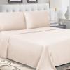 Superior Cotton Percale Deep Pocket Sheet Set, Queen, Burgundy, 4-Pieces(Ivory)