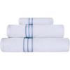 Superior Turkish Cotton Ultra-Plush 3-Piece Towel Set, Ideal for Master Bath, Guest Bathroom, Fast Drying, Shower, Spa, Face/Washcloths, Hand, Bath Towels, Absorbent, Home Basics, Light Blue