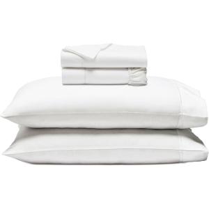 SUPERIOR Cotton Blend Bed Sheet Set, Italian Paisley Design, Includes 1 Fully Elastic Deep Pocket Fitted Sheet, 1 Flat Sheet, 2 Pillowcases, Sateen Weave, Full, Grey(White)