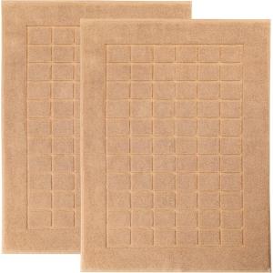 Superior 100% Cotton Bathmat Set, Bath Mat, Bathroom Decor, Shower, Bathtub Essentials, Home Accessories, Washable Rug, Absorbent, Quick Dry, Leo Collection, Set of 2, 22″ x 35″, Eggplant(Rust)