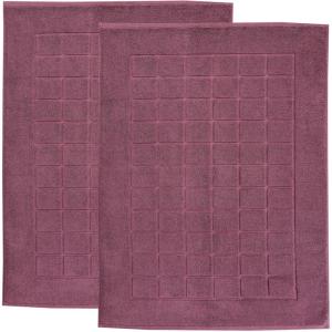 Superior 100% Cotton Bathmat Set, Bath Mat, Bathroom Decor, Shower, Bathtub Essentials, Home Accessories, Washable Rug, Absorbent, Quick Dry, Leo Collection, Set of 2, 22″ x 35″, Eggplant(Plum)