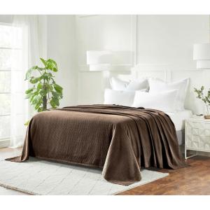 Superior 100% Cotton Diamond Weave Blanket, Perfect for Bedroom, Living Room, Couch, Picnics, Travel, Beach, or Camping, Comfy Blanket, Bedroom Decor, Essentials, Cover for Bed, Full/Queen, Aqua(Chocolate – Z)