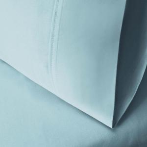 Superior 100% Egyptian Cotton 400 Thread Count Solid 2-Piece Pillowcase Set, Standard, Grey(Blue)