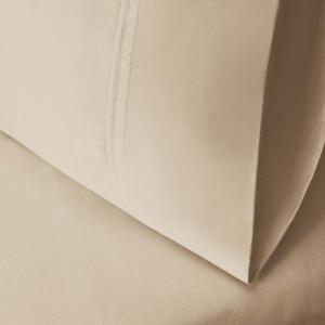 Superior 100% Egyptian Cotton 400 Thread Count Solid 2-Piece Pillowcase Set, Standard, Grey(Cream)