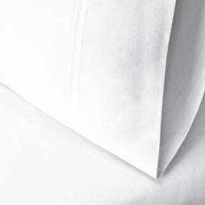 Superior 100% Egyptian Cotton 400 Thread Count Solid 2-Piece Pillowcase Set, Standard, Grey(White)