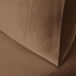 Superior 100% Egyptian Cotton 400 Thread Count Solid 2-Piece Pillowcase Set, Standard, Taupe