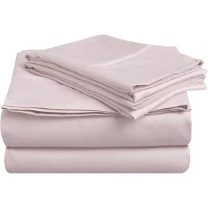 Superior 100% Premium Combed Cotton, Deep-Fitting Pocket Soft and Smooth 3 Piece Sheet and Pillowcase Cover Set, Twin XL – Light Blue(Lilac)