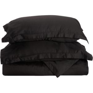 Superior Combed Cotton, 300 Thread Count 2 Piece Soft and Smooth Duvet Cover Set, Twin, Pumpkin(Black)