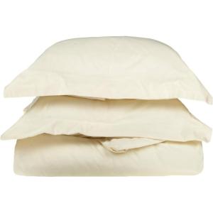 Superior Combed Cotton, 300 Thread Count 2 Piece Soft and Smooth Duvet Cover Set, Twin, Pumpkin(Ivory)