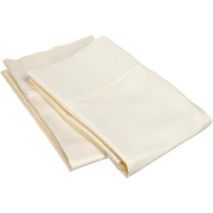 Superior Combed Cotton, 300 Thread Count Soft and Smooth 2 Piece Pillowcases, Standard, Solid Tan(Ivory)