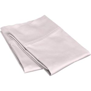 Superior Combed Cotton, 300 Thread Count Soft and Smooth 2 Piece Pillowcases, Standard, Solid Tan(Lilac)