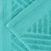 Superior Basketweave Egyptian Cotton 3 Piece Towel Set, Highly Absorbent, Spa Basics, Home Essentials, Jacquard Border, Solid Towels Includes; 1 Bath Towel, 1 Hand Towel, 1 Face Towel, Majestic Purple(Turquoise)
