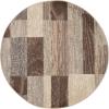 Superior Indoor Area Rug, Jute Backing, Plush Modern Rugs for Entryway, Kitchen Floors, Office Floor Cover, Color Block Rugs, Rockwood Collection, 5′ Round, Slate