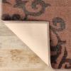 Superior Indoor Non-Slip Area Rug, Floral Home Floor Decor for Bedroom, Living Room, Dining Room, Entryway, Kitchen, Office, Machine Washable Rugs, Amber Collection, 5′ x 8′, Ivory(Camel)