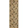 Superior Indoor Runner, Jute Backing, Vintage Farmhouse Paisley Floral, Ideal for Entryway, Living Room, Kitchen, Bedroom, Hallway, Floor Cover, Parkway Collection, 2′ 7″ x 8′, Slate(Parkway – Beige)