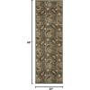 Superior Indoor Runner, Jute Backing, Vintage Farmhouse Paisley Floral, Ideal for Entryway, Living Room, Kitchen, Bedroom, Hallway, Floor Cover, Parkway Collection, 2′ 7″ x 8′, Slate(Parkway – Slate)