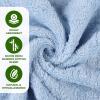 Superior Rayon from Bamboo Blend 3-Piece Towel Set, Luxury Quick Dry, Bathroom Essentials, Shower, Spa, Plush Soft Absorbent Towels, Includes 1 Bath, 1 Hand, 1 Washcloth/Face Towel, Pink(Light Blue)