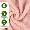 Superior Rayon from Bamboo Blend 3-Piece Towel Set, Luxury Quick Dry, Bathroom Essentials, Shower, Spa, Plush Soft Absorbent Towels, Includes 1 Bath, 1 Hand, 1 Washcloth/Face Towel, Pink(Pink)