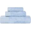 Superior Rayon from Bamboo Blend 3-Piece Towel Set, Luxury Quick Dry, Bathroom Essentials, Shower, Spa, Plush Soft Absorbent Towels, Includes 1 Bath, 1 Hand, 1 Washcloth/Face Towel, Pink(Light Blue)