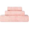 Superior Rayon from Bamboo Blend 3-Piece Towel Set, Luxury Quick Dry, Bathroom Essentials, Shower, Spa, Plush Soft Absorbent Towels, Includes 1 Bath, 1 Hand, 1 Washcloth/Face Towel, Pink(Pink)