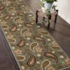Superior Indoor Runner, Jute Backing, Vintage Farmhouse Paisley Floral, Ideal for Entryway, Living Room, Kitchen, Bedroom, Hallway, Floor Cover, Parkway Collection, 2′ 7″ x 8′, Slate(Parkway – Slate)