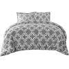 Superior Trellis Comforter Set with Pillow Shams, Luxurious & Soft Microfiber with Down Alternative Fill, Contemporary Geometric Trellis Design – Twin/Twin XL Bedding Set, Teal(Grey)