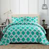 Superior Trellis Comforter Set with Pillow Shams, Luxurious & Soft Microfiber with Down Alternative Fill, Contemporary Geometric Trellis Design – Twin/Twin XL Bedding Set, Teal(Teal)