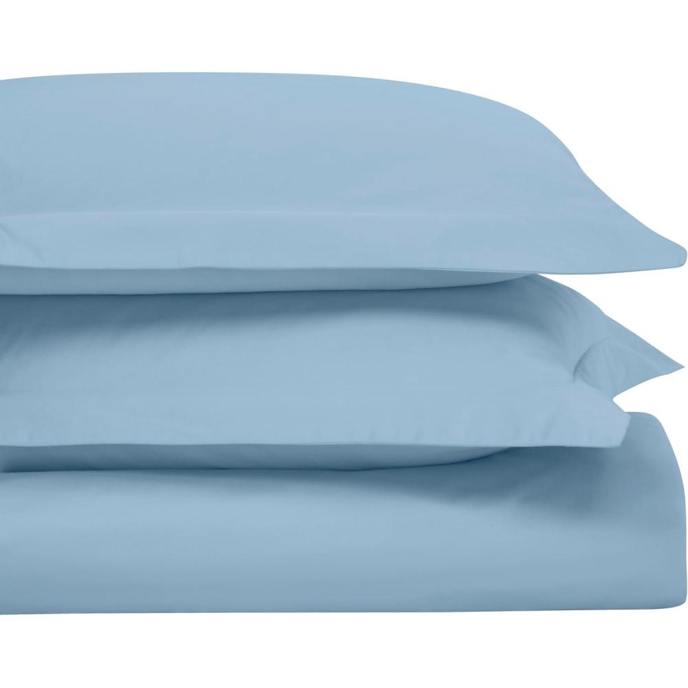 imageSuperior Egyptian Cotton 650 Thread Count Duvet Cover Set Bed Covers Includes 1 Duvet Cover 2 Pillow Shams Bedding Essentials Master Guest Hotel Bedroom Decor KingCalifornia King SageMedium Blue