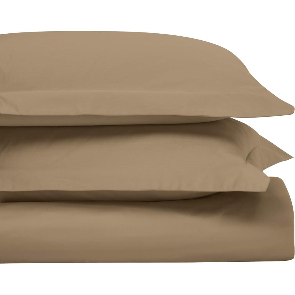 imageSuperior Egyptian Cotton 650 Thread Count Duvet Cover Set Bed Covers Includes 1 Duvet Cover 2 Pillow Shams Bedding Essentials Master Guest Hotel Bedroom Decor KingCalifornia King SageTaupe