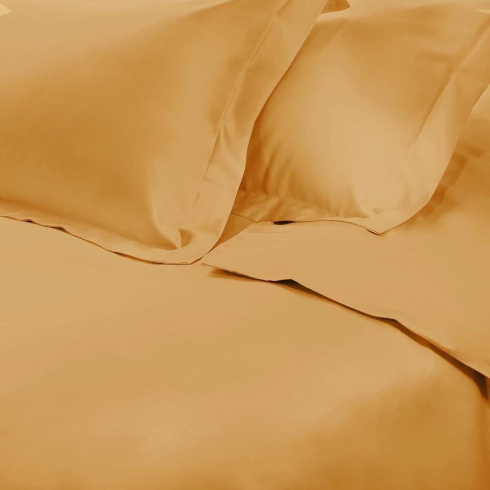 imageSuperior Egyptian Cotton 650 Thread Count Duvet Cover Set Bed Covers Includes 1 Duvet Cover 2 Pillow Shams Bedding Essentials Master Guest Hotel Bedroom Decor KingCalifornia King SageGold