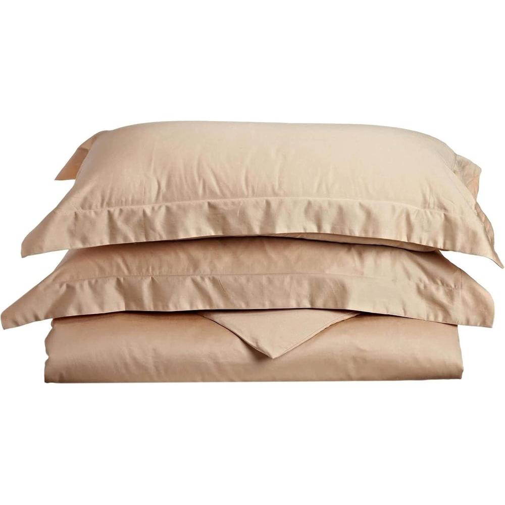 imageSuperior Egyptian Cotton 650 Thread Count Duvet Cover Set Bed Covers Includes 1 Duvet Cover 2 Pillow Shams Bedding Essentials Master Guest Hotel Bedroom Decor KingCalifornia King SageBeige