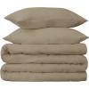 Superior Egyptian Cotton 650 Thread Count Duvet Cover Set, Bed Covers, Includes 1 Duvet Cover, 2 Pillow Shams, Bedding Essentials, Master, Guest, Hotel Bedroom Decor, King/California King, Sage(Linen)
