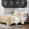Superior Egyptian Cotton 650 Thread Count Duvet Cover Set, Bed Covers, Includes 1 Duvet Cover, 2 Pillow Shams, Bedding Essentials, Master, Guest, Hotel Bedroom Decor, King/California King, Sage(Linen)