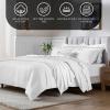 Superior Egyptian Cotton 650 Thread Count Duvet Cover Set, Bed Covers, Includes 1 Duvet Cover, 2 Pillow Shams, Bedding Essentials, Master, Guest, Hotel Bedroom Decor, King/California King, Sage(White)