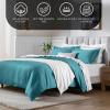 Superior Egyptian Cotton 650 Thread Count Duvet Cover Set, Bed Covers, Includes 1 Duvet Cover, 2 Pillow Shams, Bedding Essentials, Master, Guest, Hotel Bedroom Decor, King/California King, Sage(Caribbean)