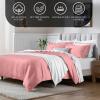 Superior Egyptian Cotton 650 Thread Count Duvet Cover Set, Bed Covers, Includes 1 Duvet Cover, 2 Pillow Shams, Bedding Essentials, Master, Guest, Hotel Bedroom Decor, King/California King, Sage(Blush)
