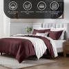 Superior Egyptian Cotton 650 Thread Count Duvet Cover Set, Bed Covers, Includes 1 Duvet Cover, 2 Pillow Shams, Bedding Essentials, Master, Guest, Hotel Bedroom Decor, King/California King, Sage(Plum)