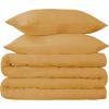 Superior Egyptian Cotton 650 Thread Count Duvet Cover Set, Bed Covers, Includes 1 Duvet Cover, 2 Pillow Shams, Bedding Essentials, Master, Guest, Hotel Bedroom Decor, King/California King, Sage(Gold)