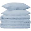 Superior Egyptian Cotton 650 Thread Count Duvet Cover Set, Bed Covers, Includes 1 Duvet Cover, 2 Pillow Shams, Bedding Essentials, Master, Guest, Hotel Bedroom Decor, King/California King, Sage(Baby Blue)