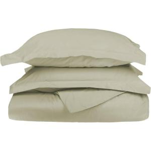 Superior Egyptian Cotton 650 Thread Count Duvet Cover Set, Bed Covers, Includes 1 Duvet Cover, 2 Pillow Shams, Bedding Essentials, Master, Guest, Hotel Bedroom Decor, King/California King, Sage(Sage)