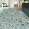 Superior 6mm Pile Height with Jute Backing, Durable, Fashionable and Easy Maintenance, Brookshire Collection Area Rug, 2’7″ x 8′ Runner – Ivory(Blue)
